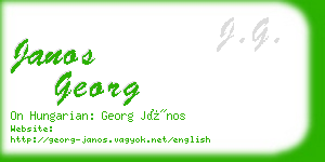 janos georg business card